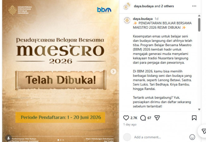 Belajar Bareng Maestro 2026. 