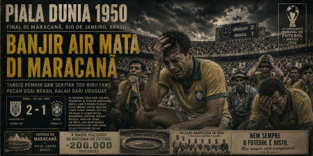 Sejarah Piala Dunia 1950: Ketika 200 Ribu Orang Menangis Serentak di Brasil