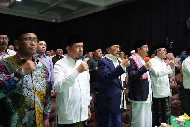 Bedah Buku KH. Abdul Wahab Hasbullah (Pendiri NU, Penggerak NKRI) di Pondok Pesantren Ali Maksum. Foto: Kemenag