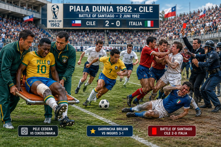 Sejarah Piala Dunia 1962: Laga Paling Brutal yang Mengubah Aturan Sepak Bola