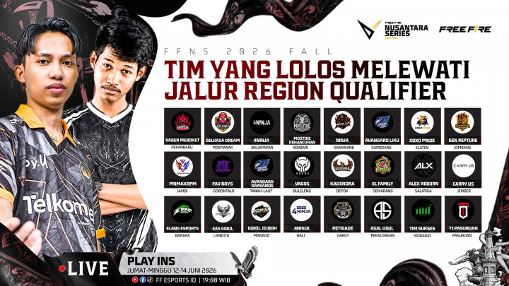 FFNS 2026 Fall Masuki Play-Ins, 36 Tim Rebut 9 Tiket Grand Final Yogyakarta