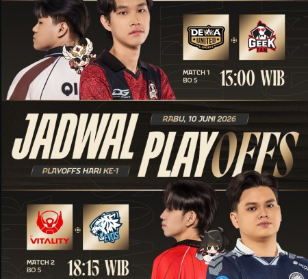 Jadwal Playoff MPL ID S17 Hari Ini: Dewa United vs Geek Fam dan BTR vs EVOS