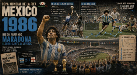 Sejarah Piala Dunia 1986: Misteri “Tangan Tuhan” dan Gol Terbaik Persembahan Maradona