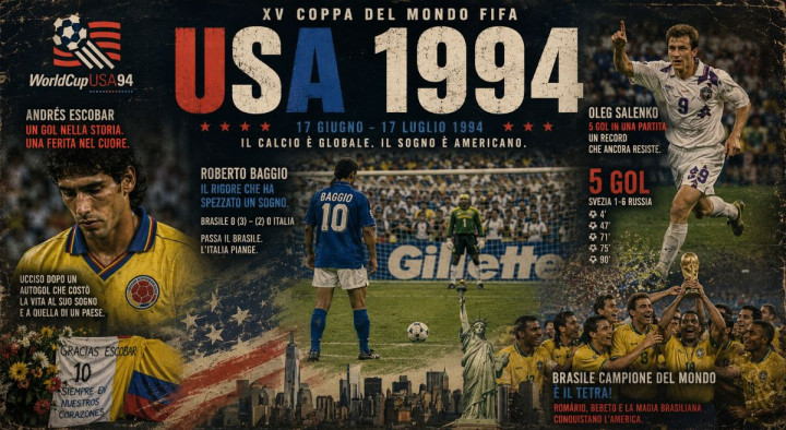 Sejarah Piala Dunia 1994: Hari Kelam Baggio dan Tragedi Escobar