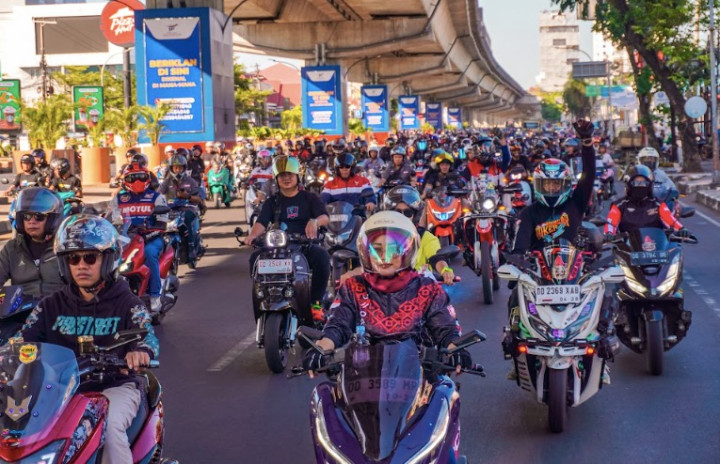 Meriah! Moride Makassar Diikuti Lebih dari 450 Bikers