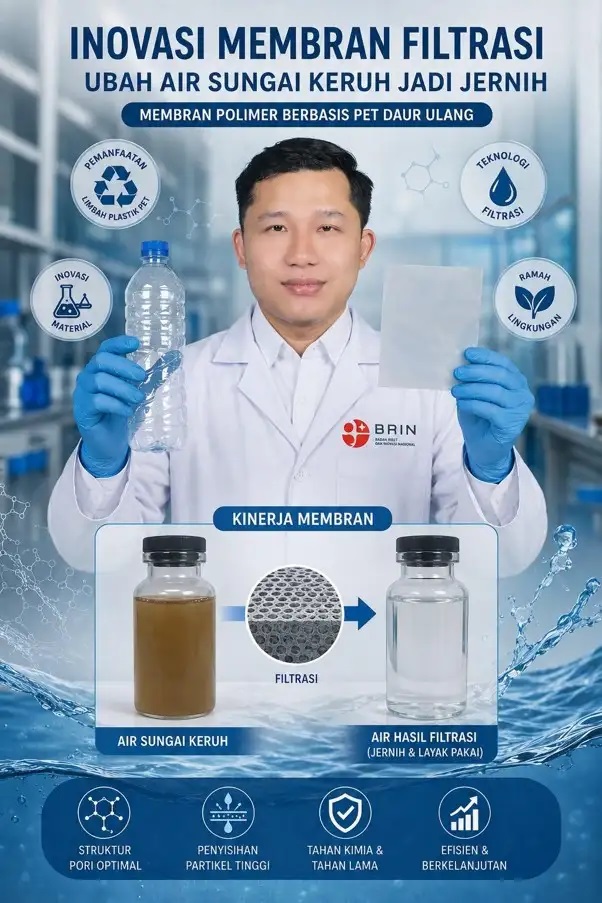 Inovasi peneliti BRIN untuk penyaringan air. DOK BRIN