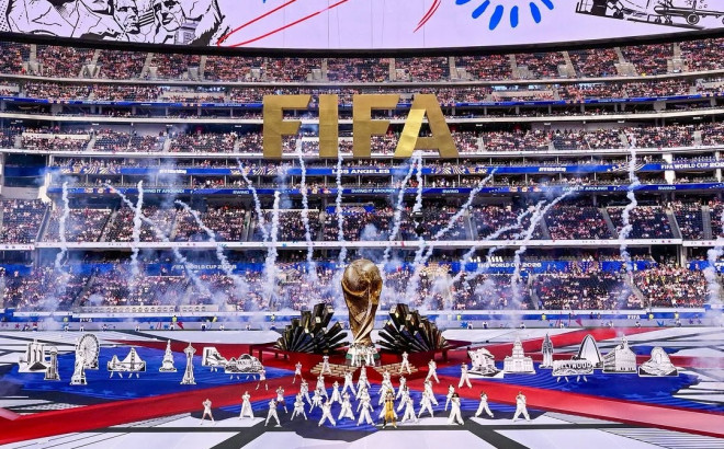 Opening Ceremony Piala Dunia FIFA 2026 di Stadion Los Angeles, Amerika Serikat. (Foto: Instagram @fifaworldcup)