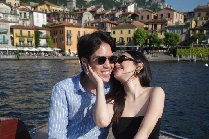 El Rumi Ajak Syifa Hadju Bulan Madu ke Lake Como Italia, Begini Potret Mesranya
