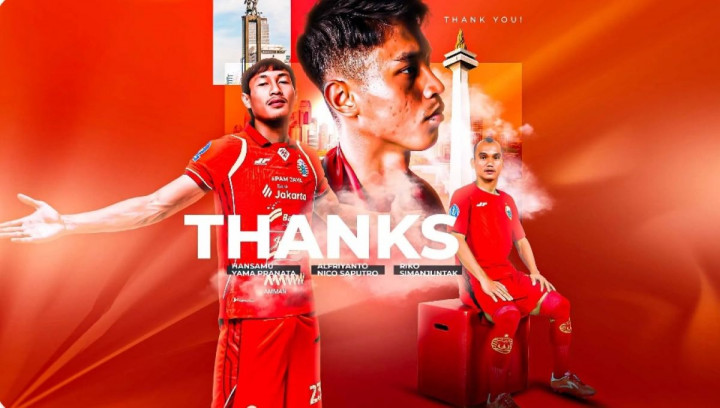Persija Berpisah dengan Riko Simanjuntak, Hansamu Yama, dan Nico, Era Baru Macan Kemayoran Dimulai