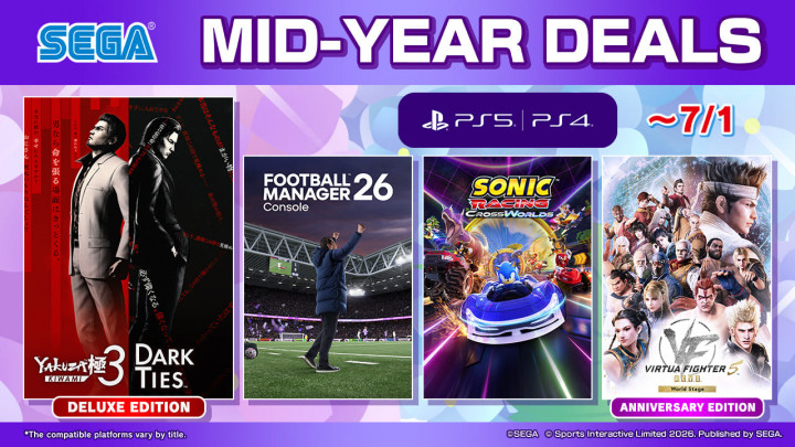 Sega Mid-Year Deals 2026 Dimulai, Diskon Game PS Store hingga 70 Persen