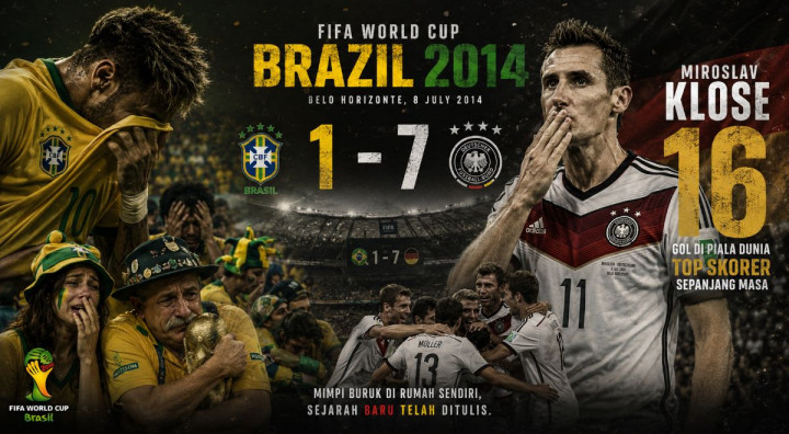 Sejarah Piala Dunia 2014: Dari Maracanazo ke Mineirazo, Brasil Kembali Dihantam Tragedi