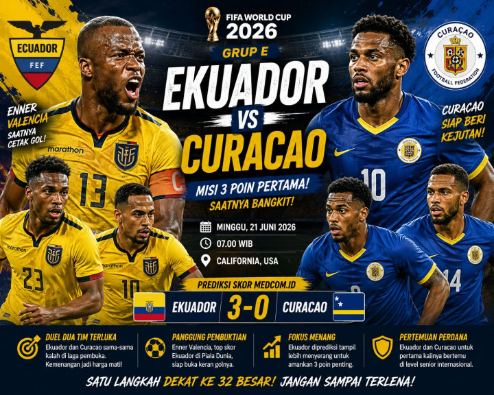 Prediksi Ekuador vs Curacao: Kesempatan Emas Enner Valencia Buka Keran Gol