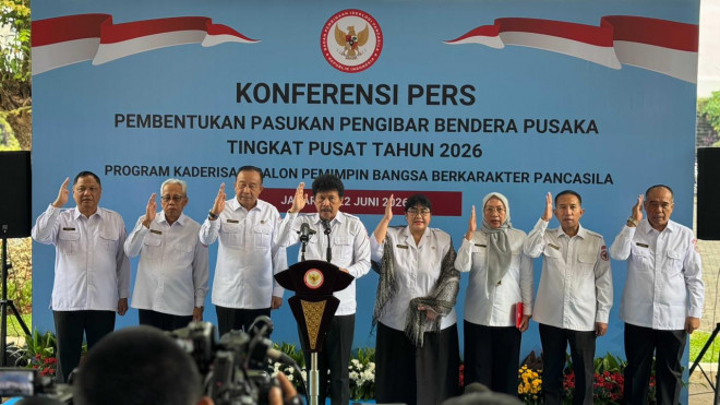 Konferensi pers Daftar Paskibraka Tingkat Pusat Tahun 2026. DOK BPIP