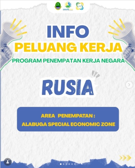 Gaji Tembus Rp31 Juta, Pemprov Jabar Buka Lowongan Kerja Ke Rusia untuk Lulusan SMA/SMK