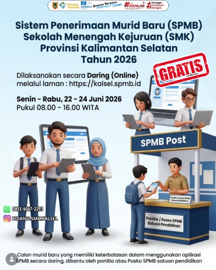 SPMB SMK Kalimantan Selatan 2026: Jadwal, Jalur, dan Cara Daftar di kalsel.spmb.id