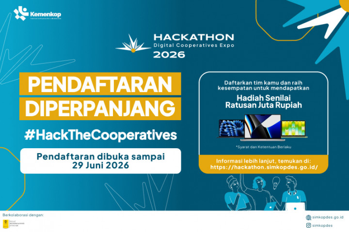 Kemenkop Perpanjang Pendaftaran Hackathon Digital Cooperative Expo 2026 hingga 29 Juni