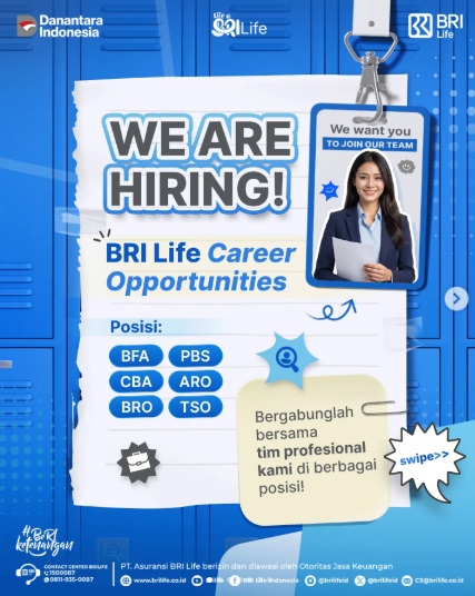 Lowongan kerja BRI Life. DOK IG @lifeatbrilife