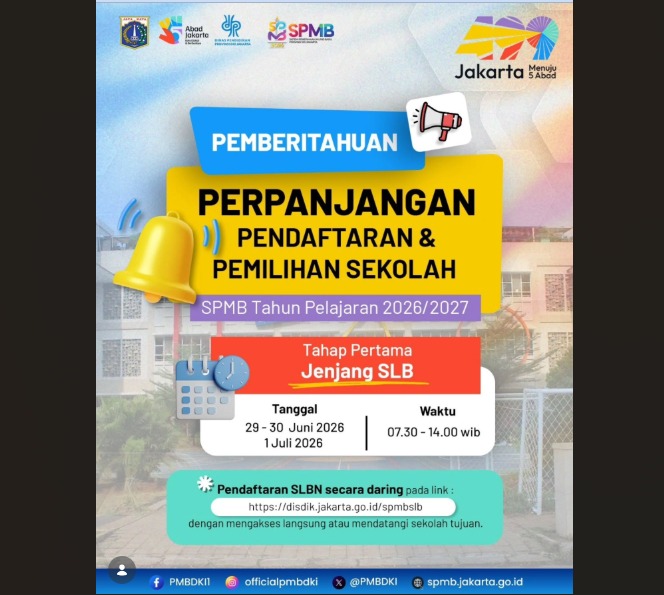 Pendaftaran SPMB SLB 2026 Diperpanjang! Cek Jadwal Barunya di Sini