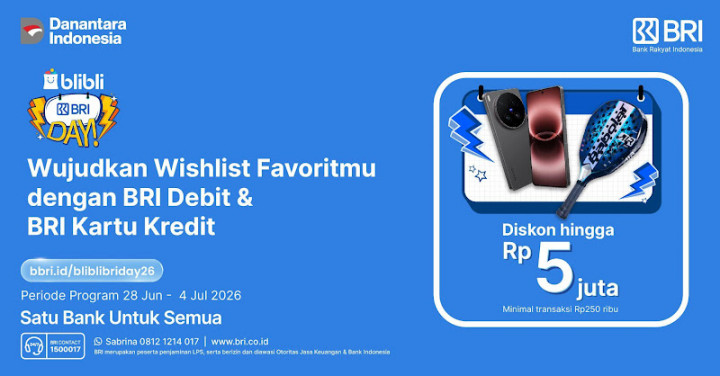 Belanja Lebih Hemat di Blibli dengan Beragam Promo Spesial BRIDAY