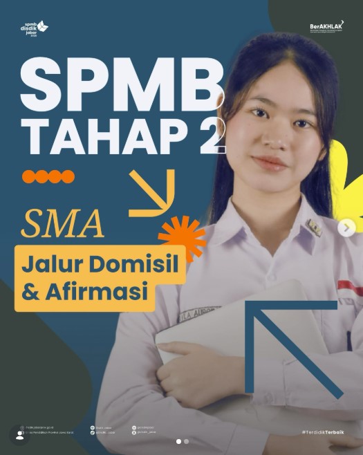 SPMB Jabar Tahap 2 Jenjang SMA Dibuka: Simak Syarat Jalur Domisili dan Afirmasi hingga Kuota