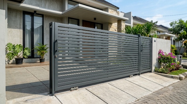 Inspirasi Pintu Pagar Dorong Modern, Cocok untuk Rumah Minimalis