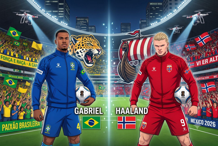 Jelang Brasil vs Norwegia: Rivalitas Panas Gabriel dan Haaland Berlanjut di Piala Dunia 2026