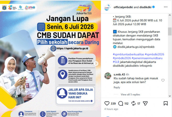 Mulai Hari Ini! Cek Tata Cara dan Jadwal Pemilihan Sekolah SPMB Jakarta 2026 di spmb.jakarta.go.id