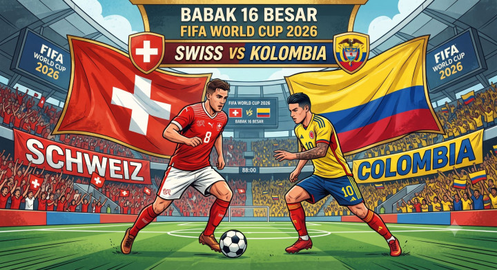 Susunan Pemain Resmi Swiss vs Kolombia: Xhaka Pimpin La Nati, Luis Díaz Motor Serangan Los Cafeteros