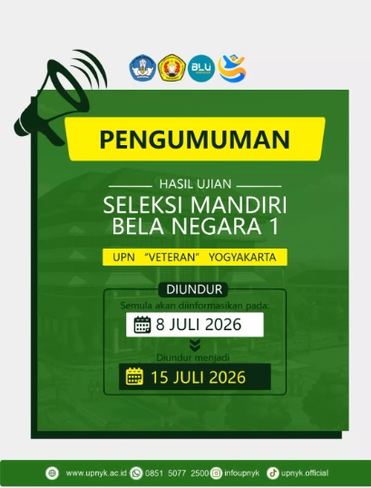 Pengumuman Seleksi Mandiri Bela Negara UPN Yogyakarta Ditunda, Ini Jadwal Terbarunya