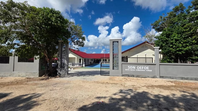 UPTD SDN Oefoe, Kabupaten Rote Ndao, Nusa Tenggara Timur (NTT) selesai direnovasi. DOK Yayasan Astra - YPA MDR