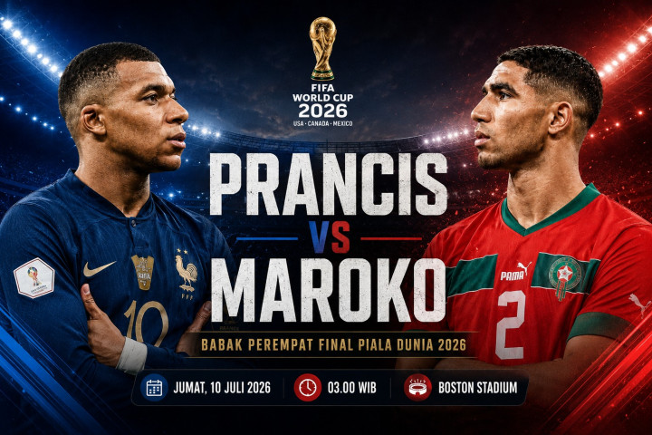 Jadwal dan Link Streaming Prancis vs Maroko