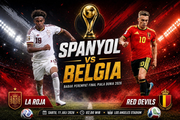 Jadwal dan Link Streaming Piala Dunia Spanyol vs Belgia