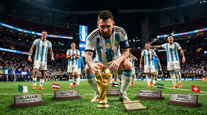 Argentina Lolos ke Semifinal Piala Dunia tanpa Hadapi Tim Peringkat 10 Besar Dunia