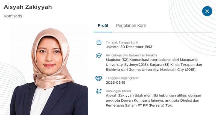 Profil Aisyah Zakiyyah: Jubir Menteri PU yang Jadi Komisaris PT PP, Sempat Diterpa Isu Nepotisme