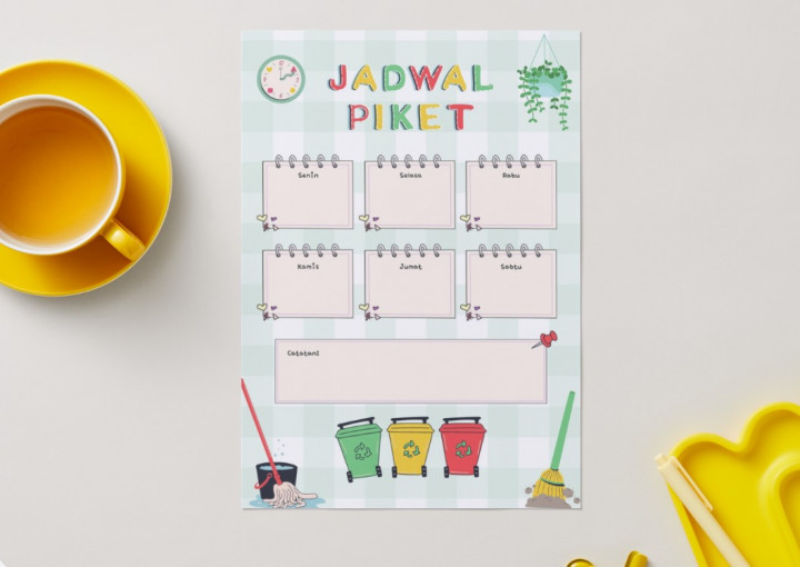 Bikin Kelas Aesthetic, Ini 20 Link Templat Jadwal Piket Canva yang Keren dan Lucu
