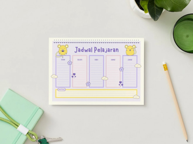 Templat Jadwal Pelajaran. DOK Canva