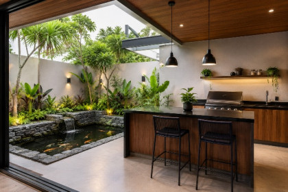 5 Inspirasi Dapur Terbuka Minimalis Belakang Rumah, Estetik dan
