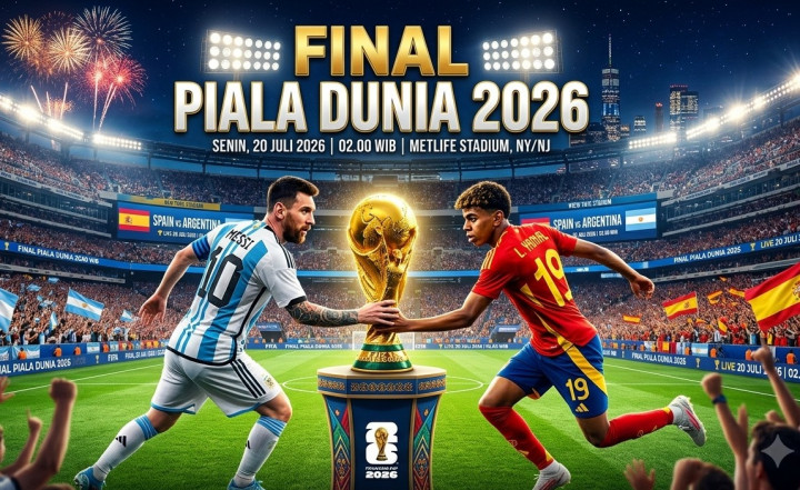Jadwal dan Link Streaming Final Piala Dunia 2026 Spanyol vs Argentina