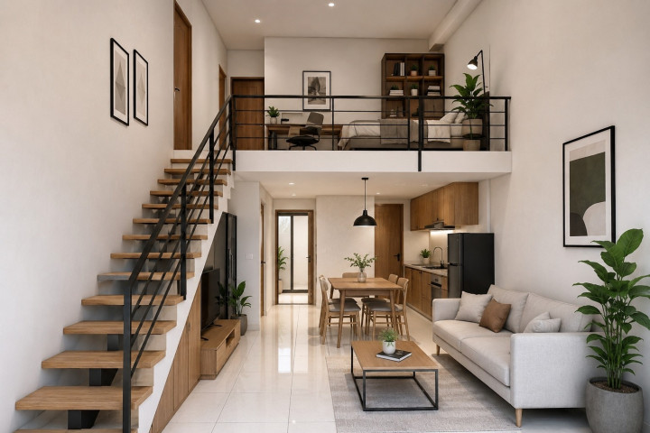 5 Inspirasi Desain Rumah Ukuran 6x12 yang Nyaman dan Tetap Estetik
