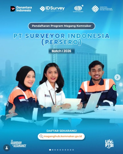 Terbuka untuk Fresh Graduate Lintas Prodi, Cek Posisi Magang PT Surveyor Indonesia Kemnaker 2026