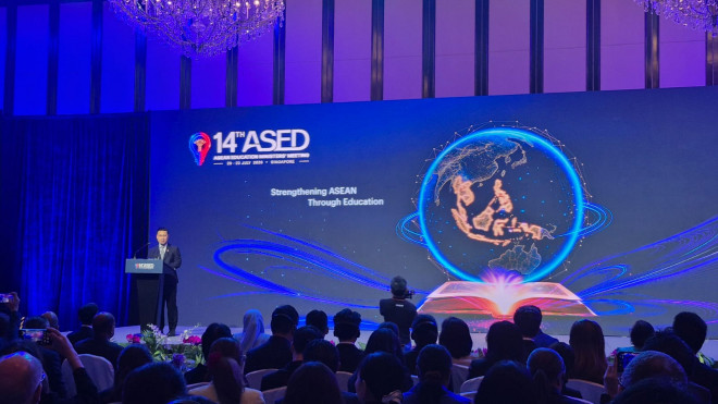 Menteri Pendidikan Singapura, Desmond Lee. Foto: Medcom/Citra Larasati