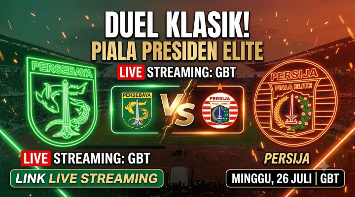 Link Live Streaming Persebaya vs Persija Malam Ini, Kick-off 19.30 WIB