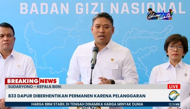 Kepala BGN: 261 Pegawai Non-ASN Diberhentikan, 9 ASN dan PPPK Terancam Dipecat