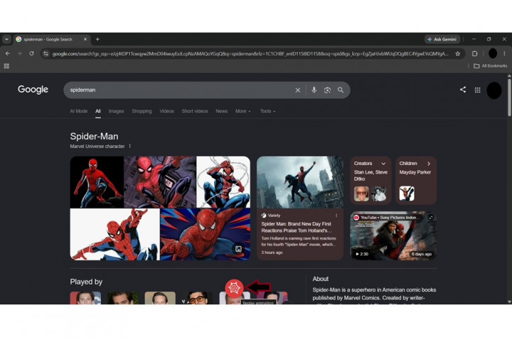 Google Search Punya Easter Egg Spider-Man, Begini Cara Mencobanya