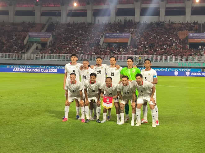 Para pemain timnas Indonesia saat tampil di Piala AFF 2026. (Foto: Raul/Medcom.id)