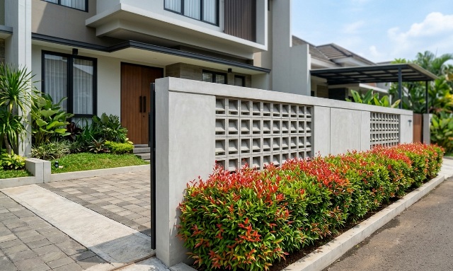 5 Inspirasi Teras Rumah dengan Pucuk Merah dan Roster Beton yang Estetik