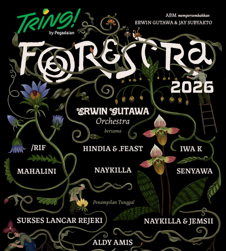 Forestra 2026 Boyong Hindia, Naykilla hingga Mahalini Konser di Tengah Hutan