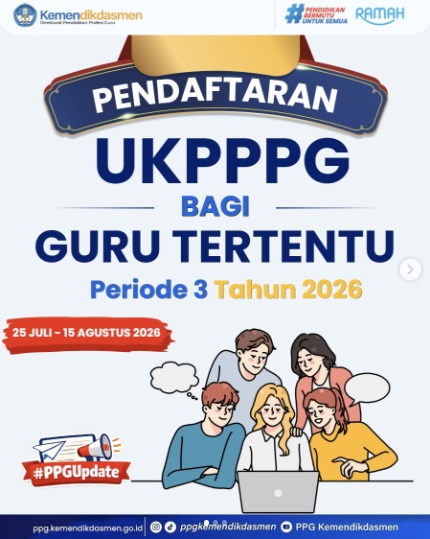 Pendaftaran UKPPPG Guru Tertentu 2026 Dibuka: Syarat, Biaya dan Jadwal Lengkap