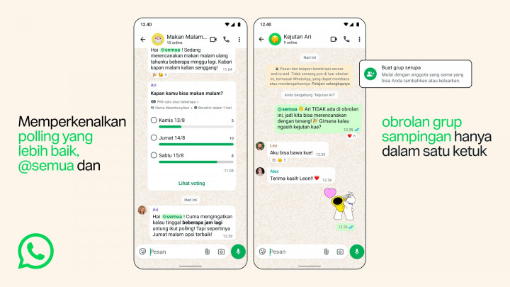 Polling di Grup Chat WhatsApp Sekarang Bisa Lebih Anonymous