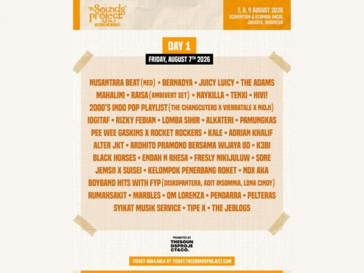 Jadwal dan Line Up The Sounds Project 2026 Hari Pertama Lengkap